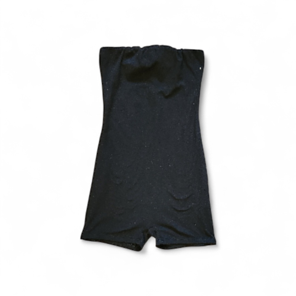 Fashion Nova Black Strapless Romper XS